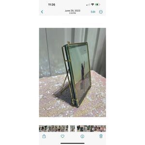 Mcm brewster home gold wire floating glass picture frame home decor minimilist